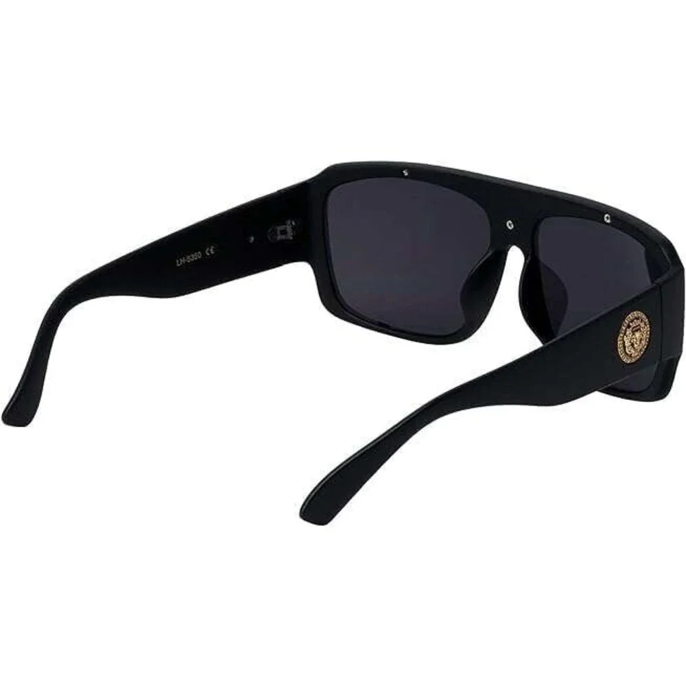 Large Thick Oversized Lion Head Flat Top Hip Hop Rapper Retro Fashion Sunglasses